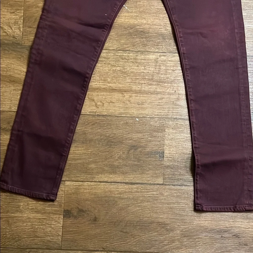Mens Ag Adriano Goldschmied burgundy jeans size 31